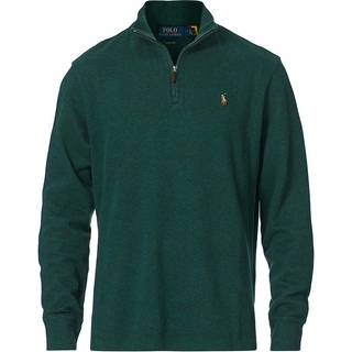 Polo Ralph Lauren Double Knit Jaquard Half Zip Sweater Pine Heather