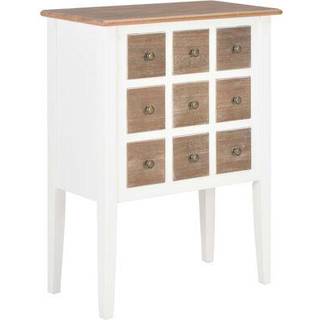 skænk 54x30x80 cm massivt træ hvid