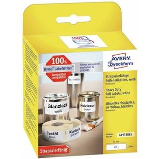 Avery A1933085 Heavy Duty etiketter 19x64mm, rulle med 450stk