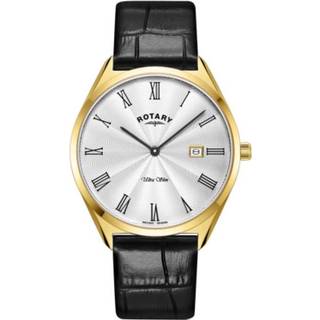 Rotary Ultra Slim GS08013/01 Black Leather Strap Watch - W13136