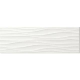 Kakel Blanco Wave Vit Blank-Relief 25x75 cm