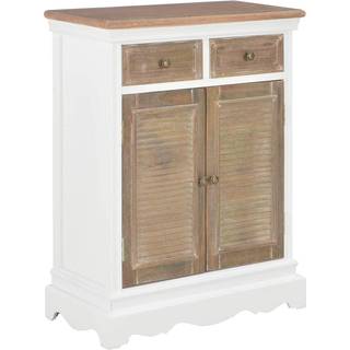 skænk 60x30x80 cm massivt træ hvid