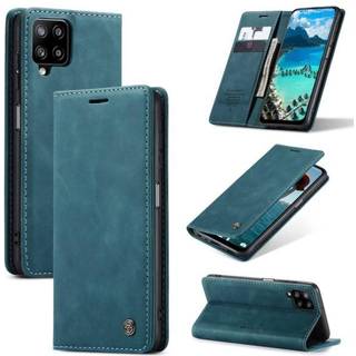 CASEME Retro Pung Taske til Samsung Galaxy A12 - Blå