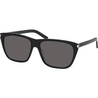 Saint Laurent SL 431 SLIM 001 57 Solbriller Mænd Black - Black - 57mm