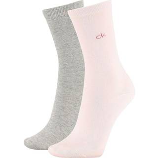 Calvin Klein 2-pak Annika Flat Knit Sock - Pink/Grey - Strl 37/41