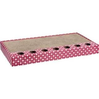 Trixie Scratching cardboard with balls catnip 48 × 5 × 25 cm pink