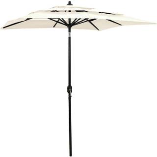 parasol 2x2 m aluminiumsstang 3 niveauer grøn