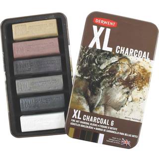 Derwent XL Charcoal æske med 6 stk.