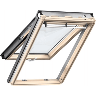 Velux Tophængt Ovenlysvindue-78x118 cm Klarlakeret træ - 3-lags lavenergirude - Velux