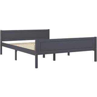 sengeramme uden madras massivt fyrretræ 140x200 cm