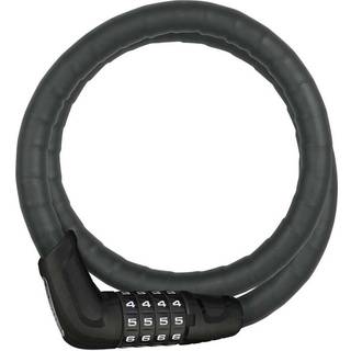 Spirallås med kode / kombinationslås ABUS Tresorflex 6615C, 85 cm, Ø15 mm, med holder (Snap Cage-beslag), sort