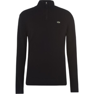 Lacoste Cotton Knitted Half Zip Black