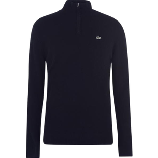 Lacoste Cotton Knitted Half Zip Navy
