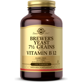 Solgar - Brewer's Yeast 7 1/2 Grains med Vitamin B12, 250 tabletter
