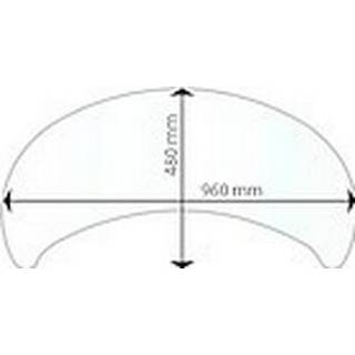 Aduro Gulvplade, glas, ellipse Aduro 15-serien  Klar - 0,6x96x49