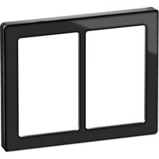 LK FUGA Pure 66 Design ramme 2x1½ modul, sort glas