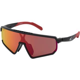 Adidas Sport Mand SP0017 01L Solbriller Plast Sort klar Rød Maske Normal