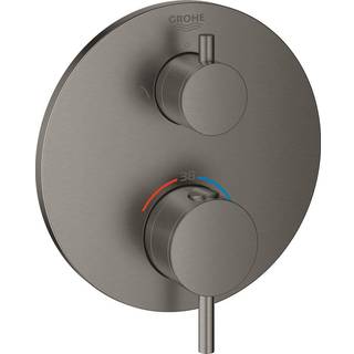 Grohe Atrio termostat bruser Forplade til hovedbruser + håndbruser, børstet hard graphite