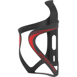 Lezyne Carbon Team Flaskeholder - Sort/Rød