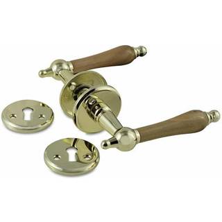 Jasa Dørgreb Husmand messing m/natur trægreb