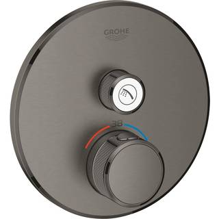 Grohe Grohtherm SmartControl termostatarmatur 1SC til indbygning, 1 ventil. Børstet Hard Graphite