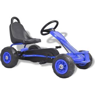 pedal-gokart med pneumatiske dæk blå
