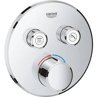 Grohe Smartc.armatur 2funk R indbygningsoverdel med funktioner, rund