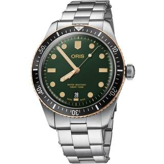Oris 01 733 7707 4057-07 8 20 18 Divers Grøn/Stål Ø40 mm