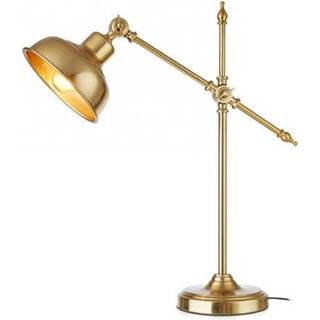 Grimstad bordlampe, antik messingfarve, jern, højde 56 cm