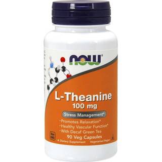 L-Theanin med koffeinfri grøn te, 100 mg - 90 kapsler