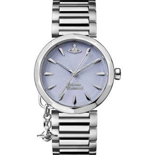 Vivienne Westwood Poplar Quartz Movement Blue Dial Stainless Steel Bracelet Ladies Watch VV246LBLSL