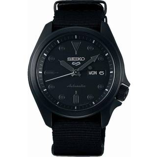 Seiko 5 Sports Solid Boy Automatic Midnight Black Dial Nylon Strap Men's Watch SRPE69K1