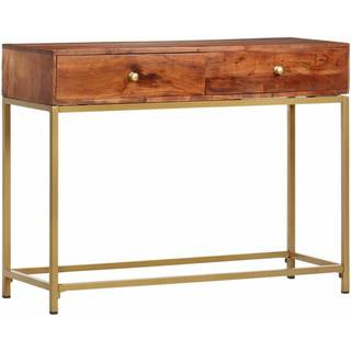 konsolbord 100 x 35 x 76 cm massivt akacietræ