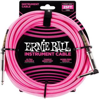 Ernie Ball 6063 Guitar Kabel (Sort, Rød, Hvid, 7,5m)