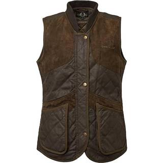 Chevalier Women's Vintage Shooting Vest Leather Brown, 44