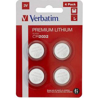 Verbatim Lithium Batteri CR2032 3V 4 Pak