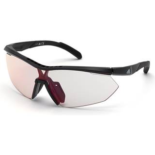 Adidas Sport Kvinde SP0016 01C Solbriller Injiceret Sort Røg Maske Fotokromatisk Spejl