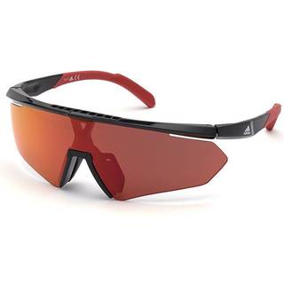 Adidas Sport Mand SP0027 01L Solbriller Plast Sort klar Rød Maske Normal
