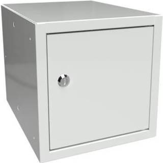 Opbevaringsboks 270x270x350 mm Grå dør, cylinderlås