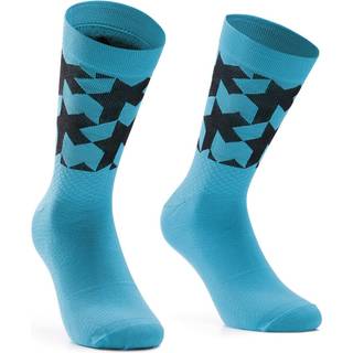 Assos Monogram Socks EVO cykelstrømper hydro blue - Skostørrelse 35-38