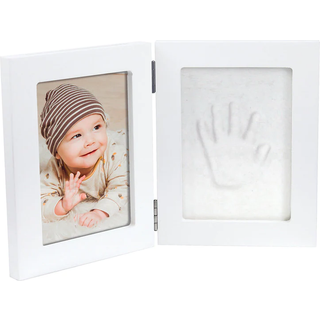 Happy Hands Double Frame Small sæt til babyaftryk White 10 cm x 15 cm + 13 cm x 17 cm 1 stk. - 1 stk.