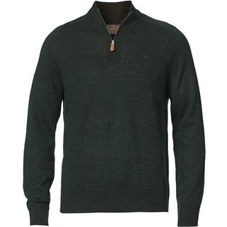 Morris John Merino Half Zip Olive