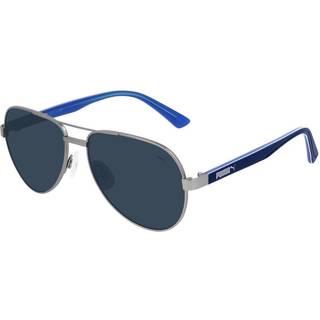 Puma Børn PJ0027S 011 Outlet solbriller Metal Grå Blå Pilot Normal