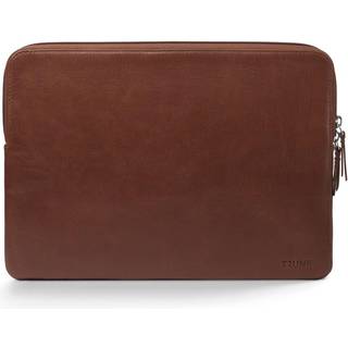 Trunk Ægte Læder Sleeve til Bærbar PC 13" (32 x 23 x 2 cm) - Brown