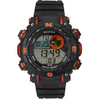 Sekonda 1527 Nevis Digital Chronograph Black Resin Strap Watch - W31148