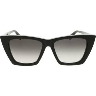 Alexander McQueen Kvinde AM0299S 001 Solbriller Acetat Sort Grå Cat Eye Normal Skygge