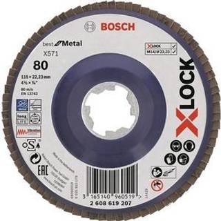 Bosch Best for Metal Lamelslibeskive med X-LOCK, lige 115mm K80