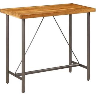 barbord 120x58x106 cm massivt genbrugsteak