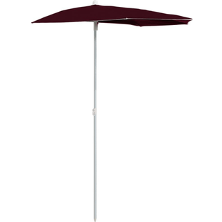 halv parasol med stang 180x90 cm grøn