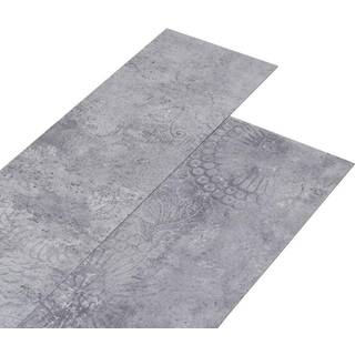 selvklæbende gulvbrædder 5,02 m² 2 mm PVC cementgrå